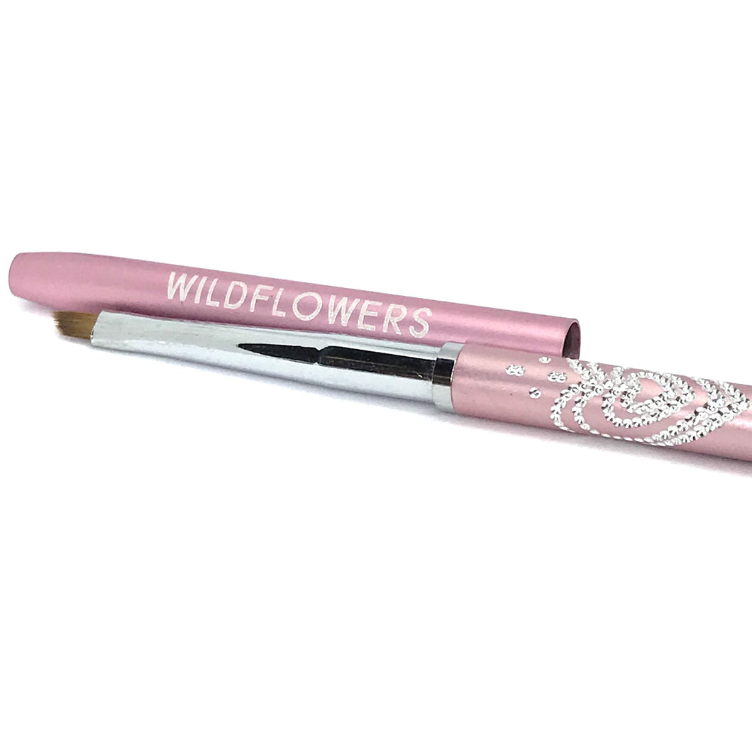 Brushes - Light Pink Angled One Stroke Brush with Lid