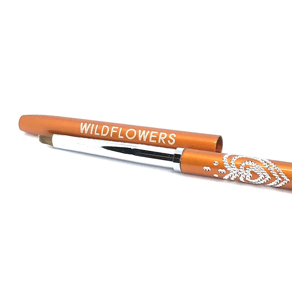 Brushes - Orange Flat One Stroke Brush with Lid