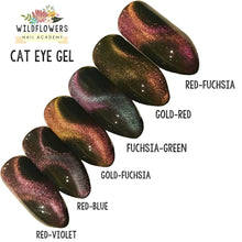 Load image into Gallery viewer, Gel Polish - Cateye Gels - Gold/Red
